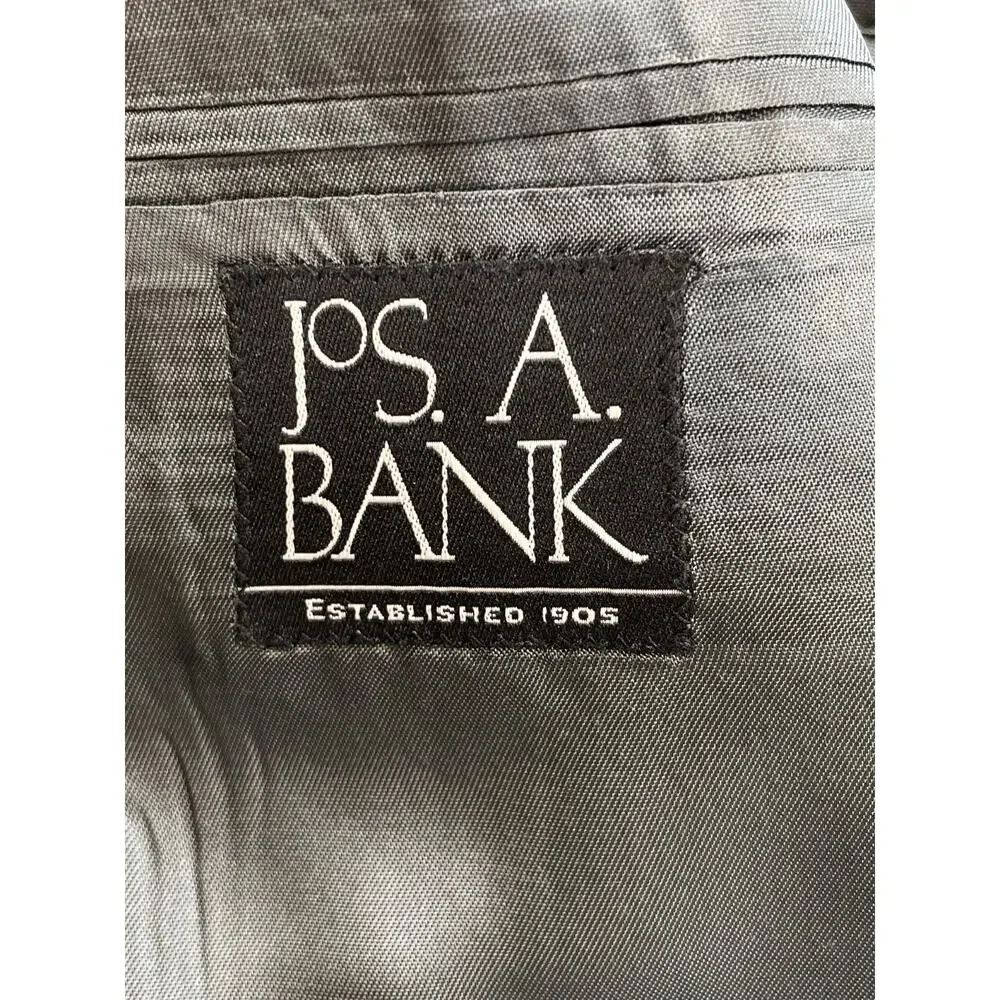 Jos A Bank Blazer Mens 40R Gray Wool Cashmere Blend 2-Button Single Breast Lined